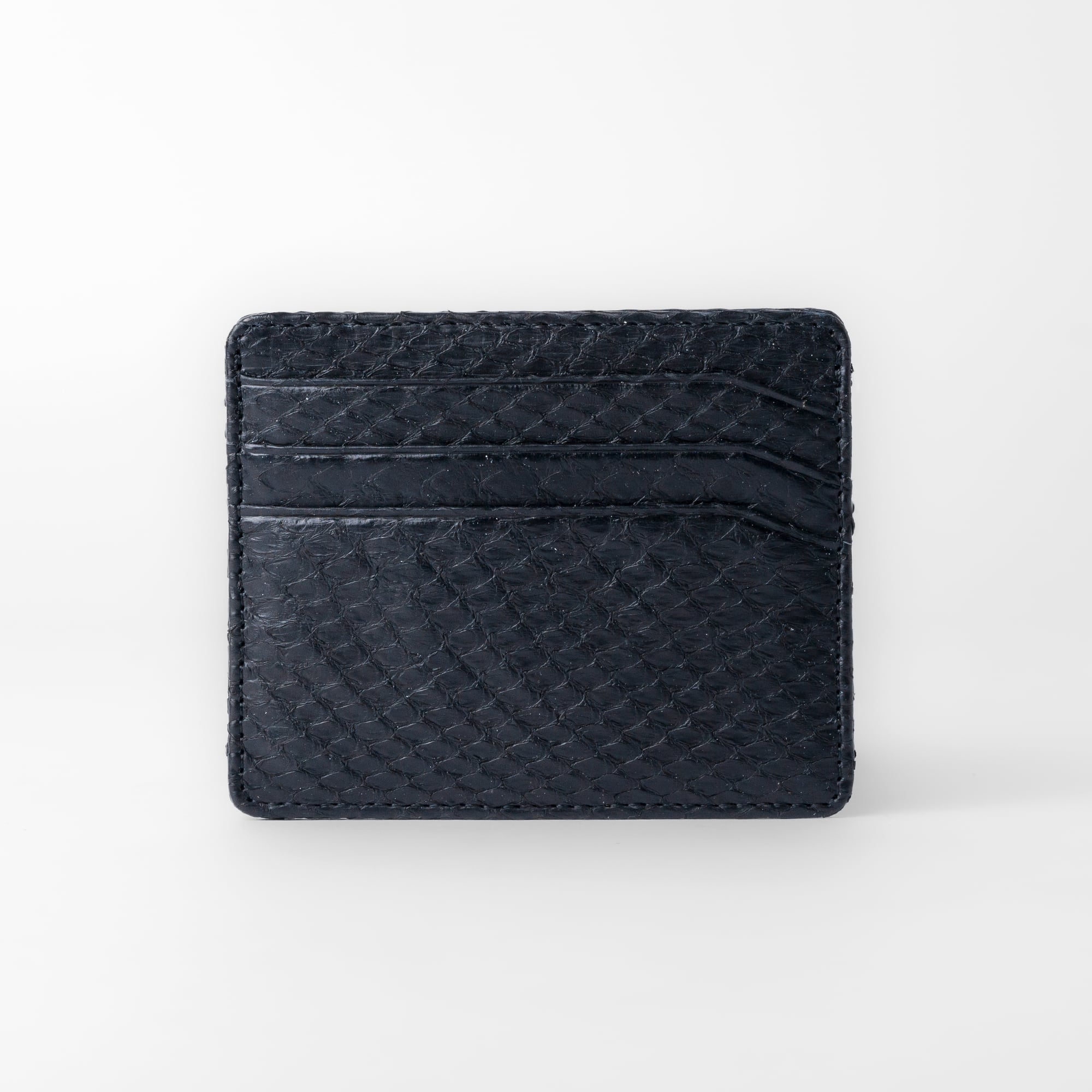 Python leather wallet in grey with coin purse