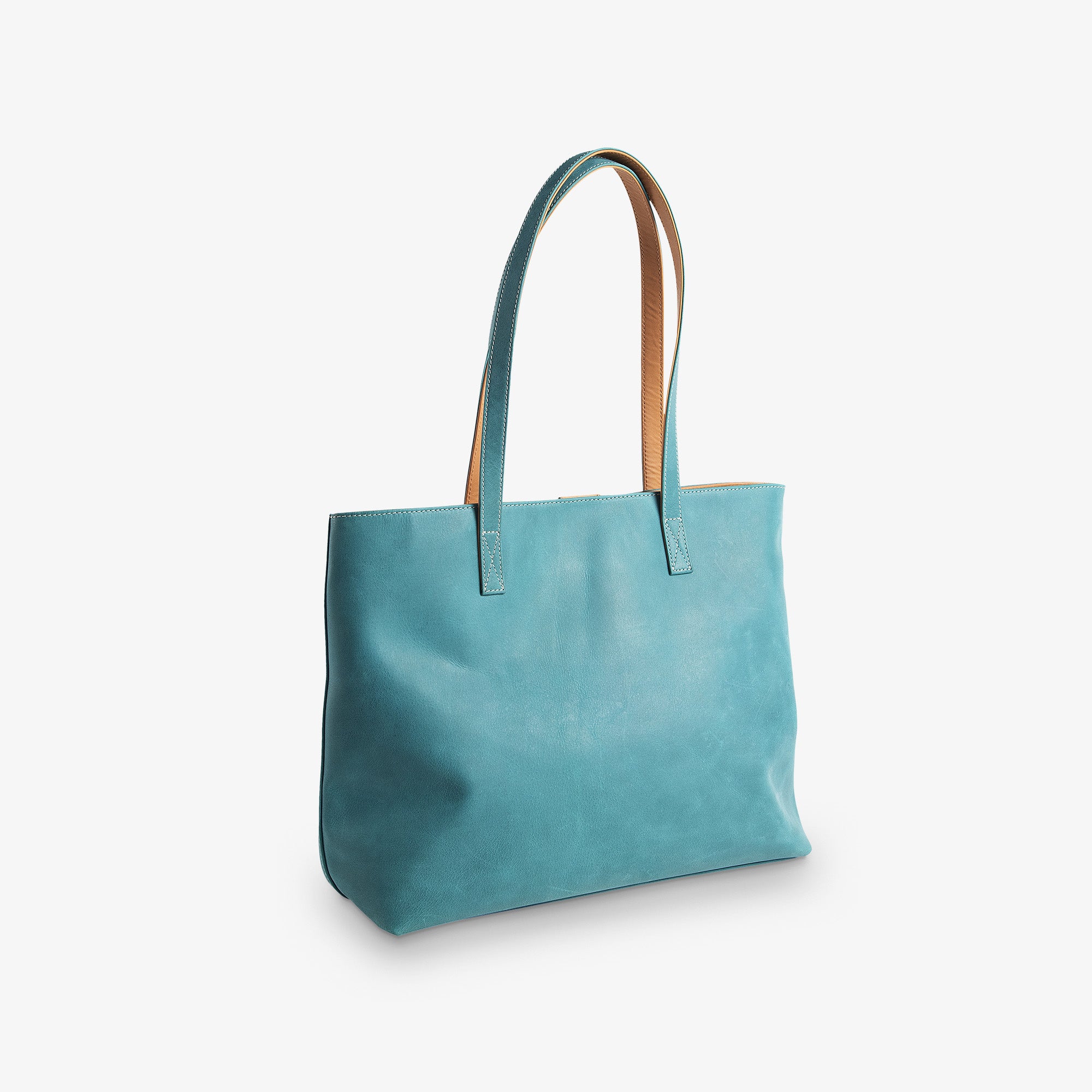 Leather tote Guy Laroche Turquoise in Leather - 24814132