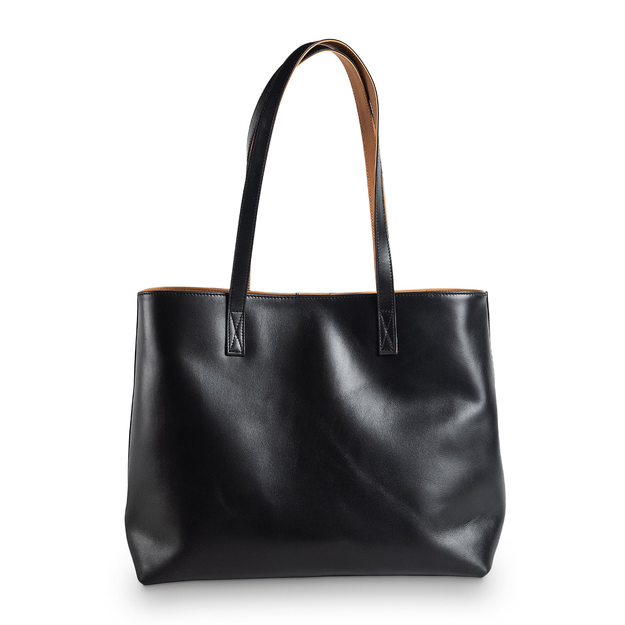 Everyday Leather Tote Bag - with Italian Calfskin Detailed Lining