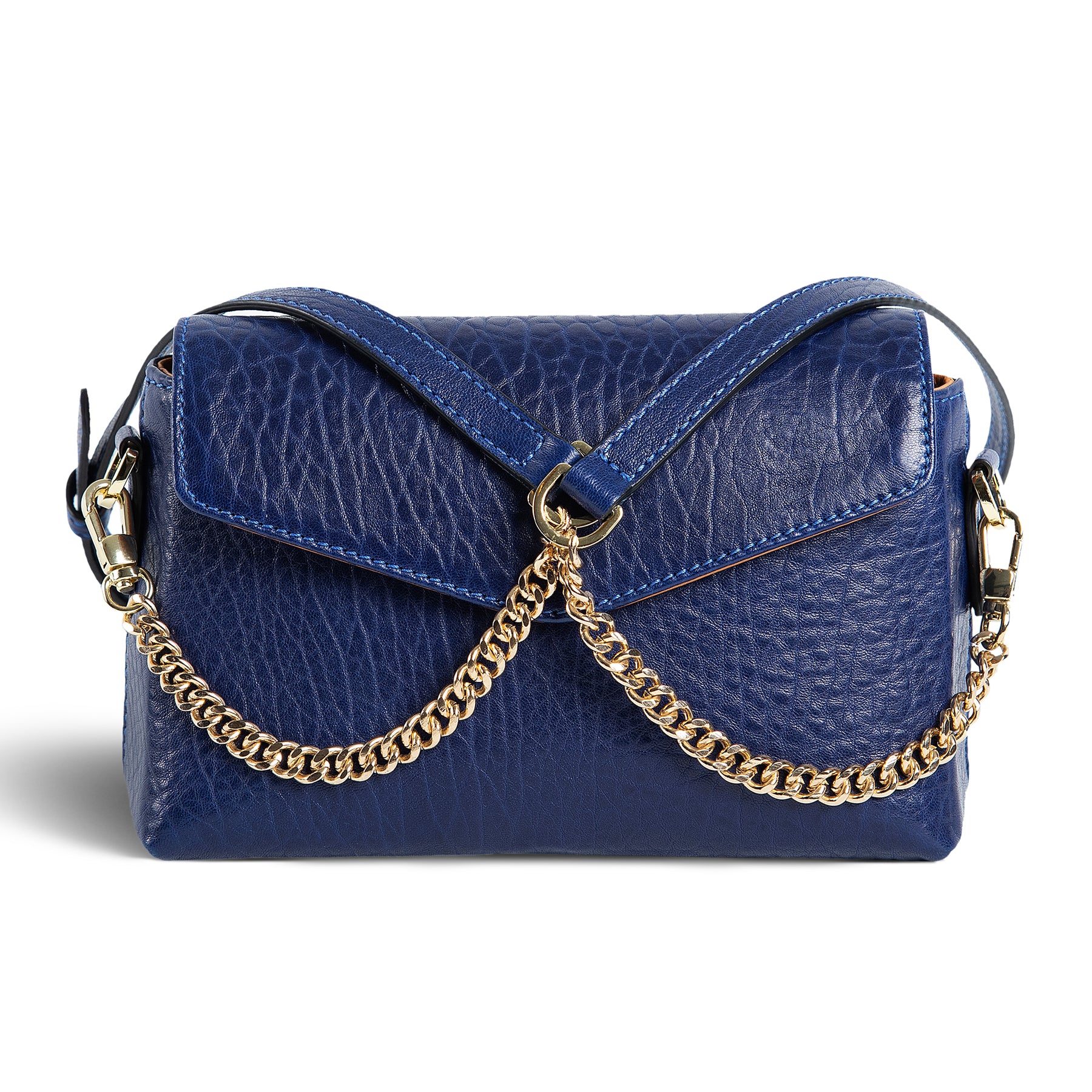 Helen | Crossbody Bag | Blue w/ Gold Hardware – PEGAI