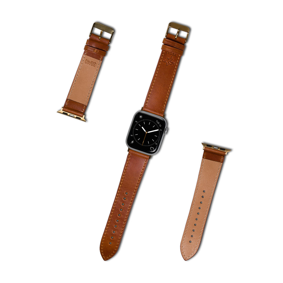 Leather Apple Watch Band | Whiskey | Addison