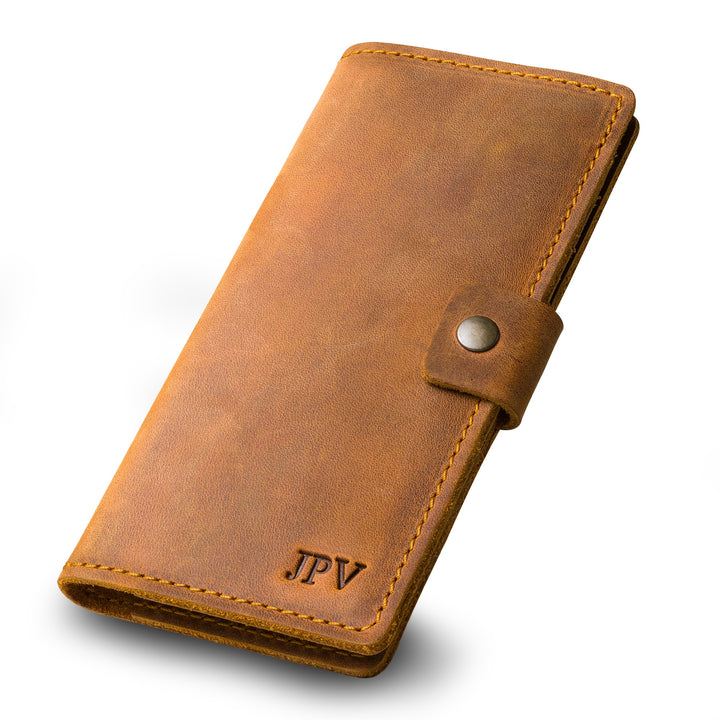 Clark | Checkbook Cover | Cinnamon