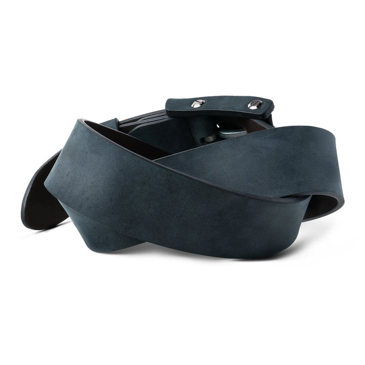 Boone | Distressed Leather Belt | Charcoal