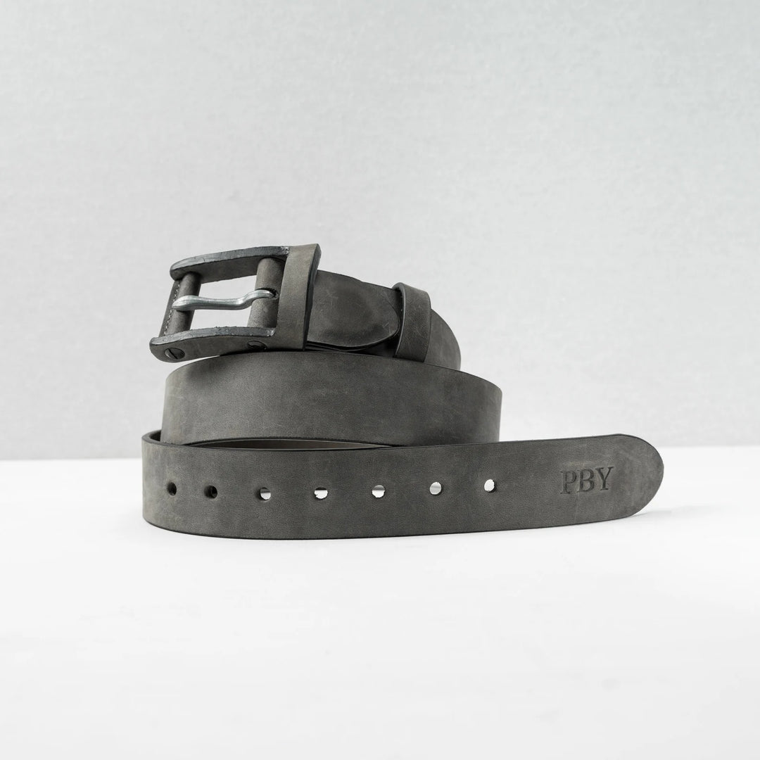 Boone | Distressed Leather Belt | Rock