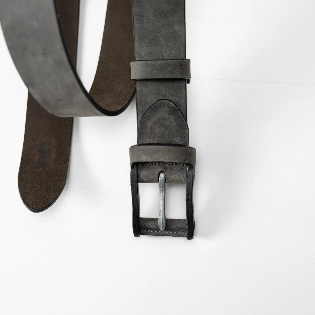 Boone | Distressed Leather Belt | Rock