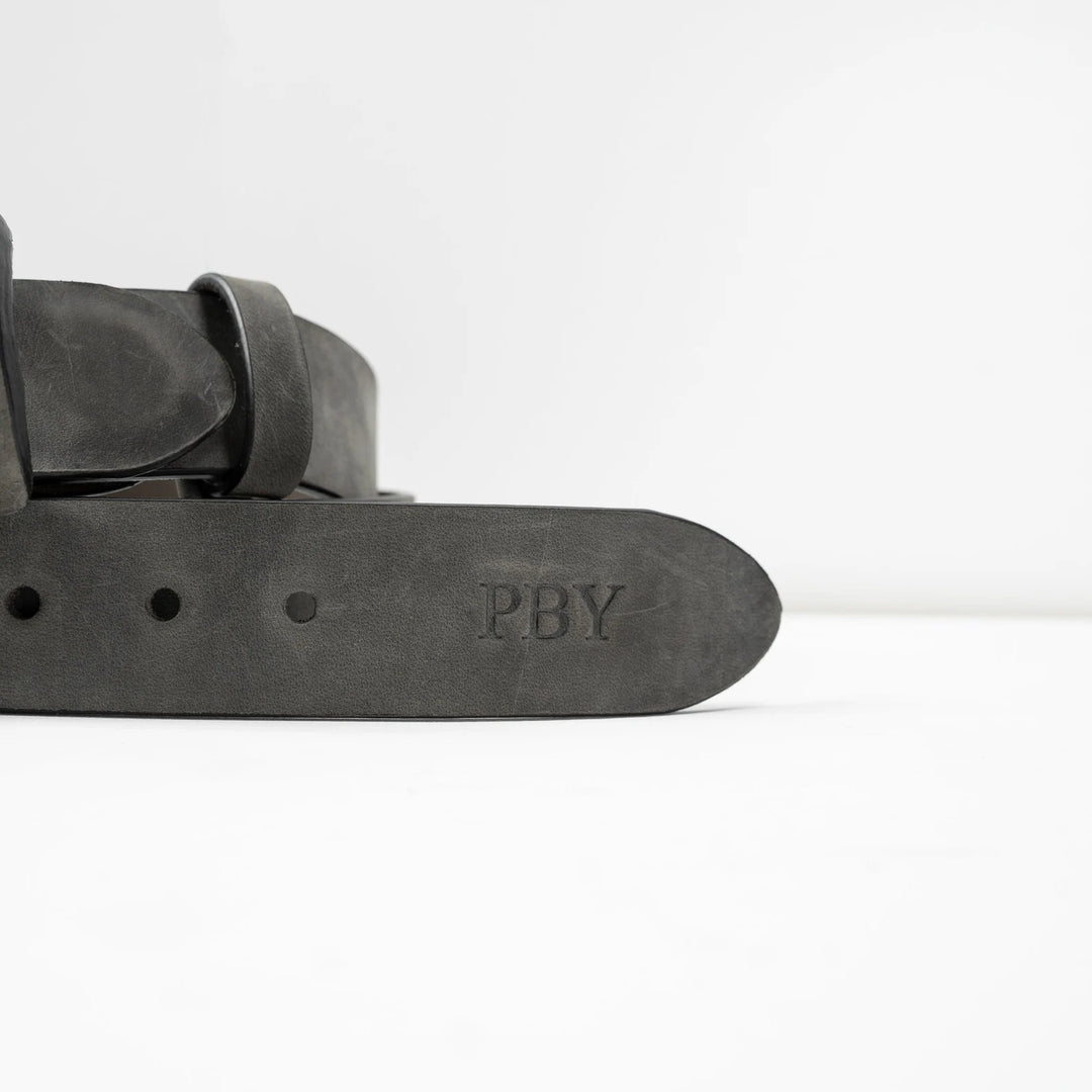 Boone | Distressed Leather Belt | Rock