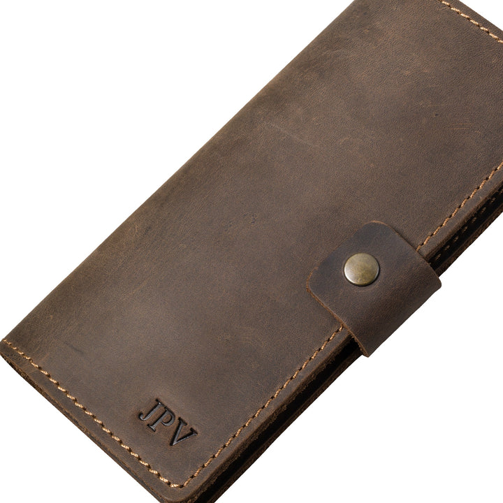 Clark | Checkbook Cover | Chestnut