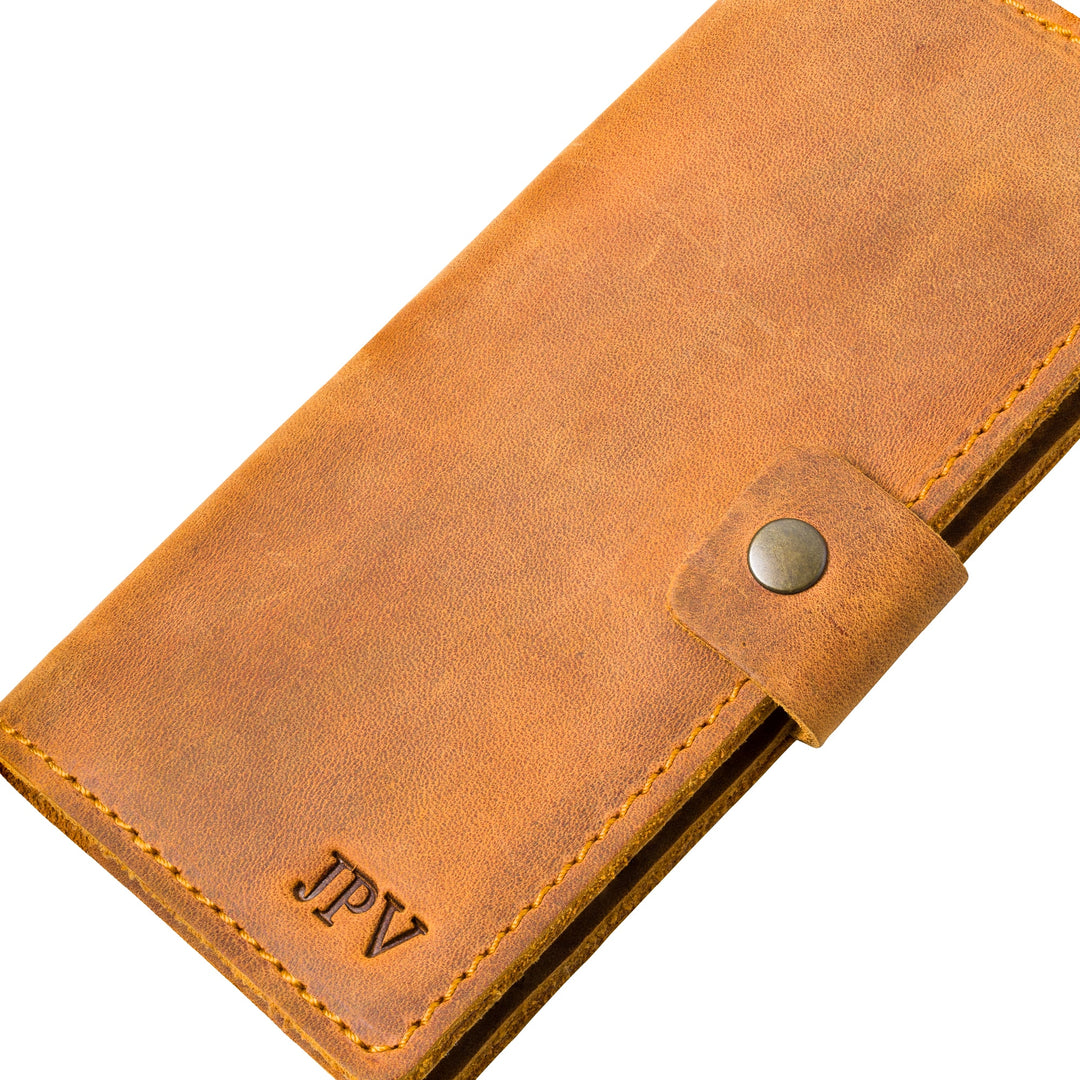 Clark | Checkbook Cover | Cinnamon