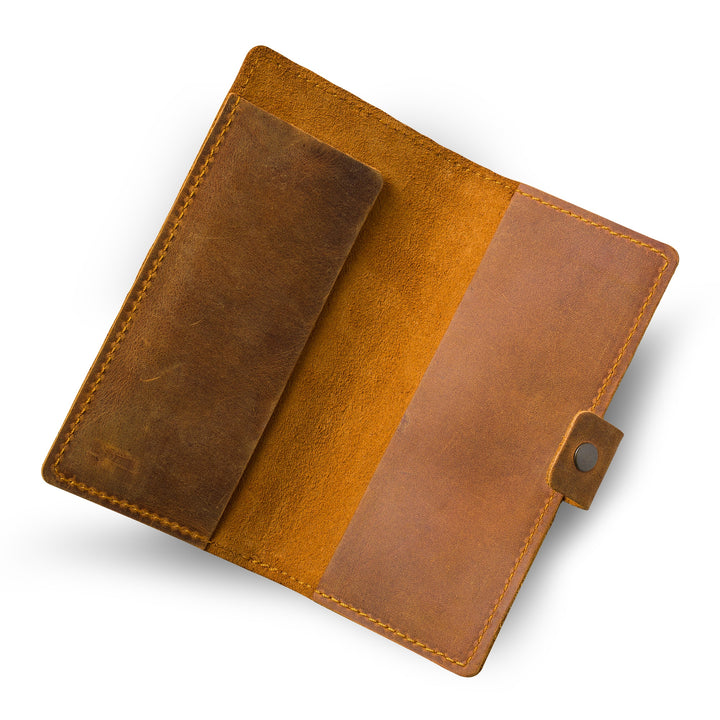 Clark | Checkbook Cover | Cinnamon