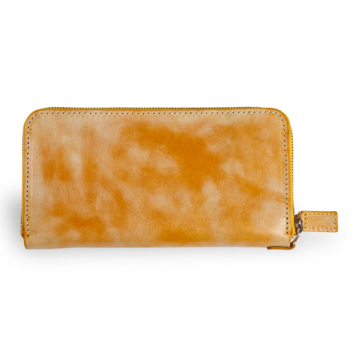 Leather Large Wallet | Yellow | Karla