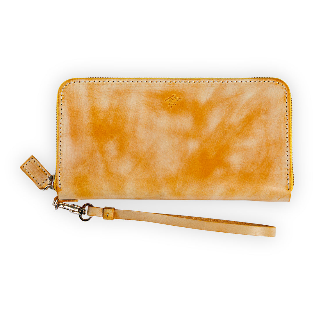 Leather Large Wallet | Yellow | Karla