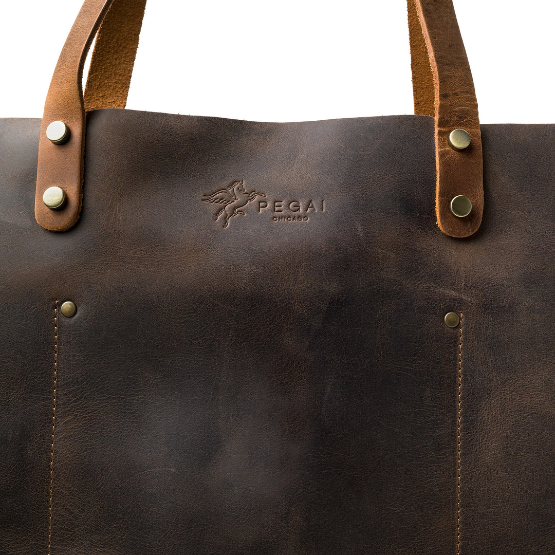 Leather Tote  | Chestnut Grande | LaSalle