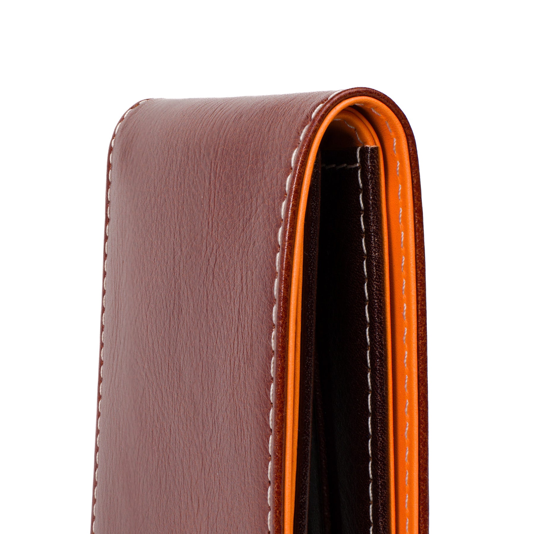 Italian Vegetable Tanned Leather Wallet | Rum & Dark Brown | Malcolm