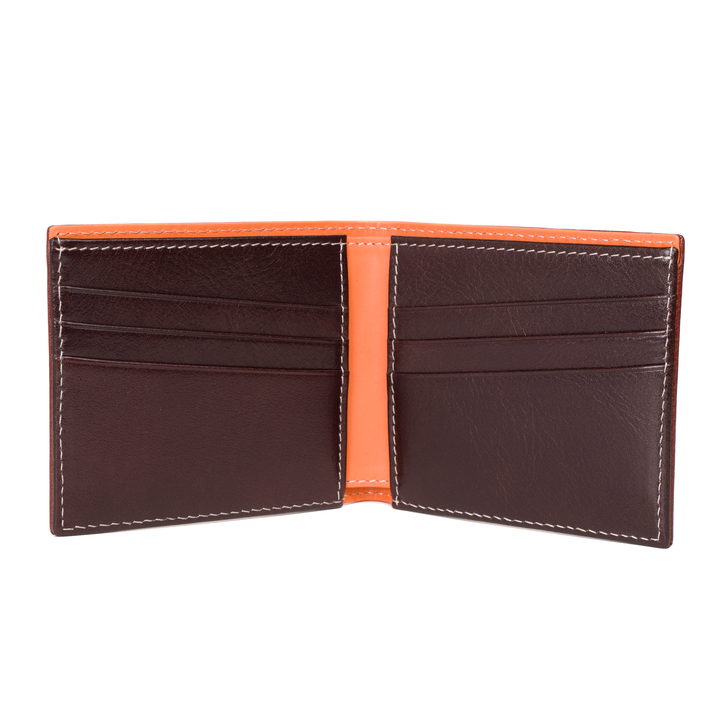 Italian Vegetable Tanned Leather Wallet | Rum & Dark Brown | Malcolm