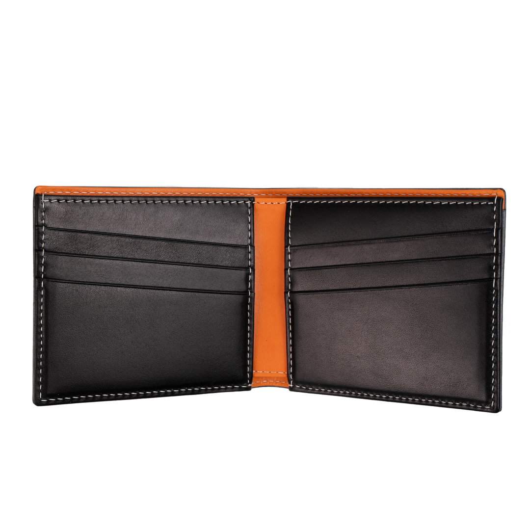 Italian Vegetable Tanned Leather Wallet | Brown & Black | Malcolm