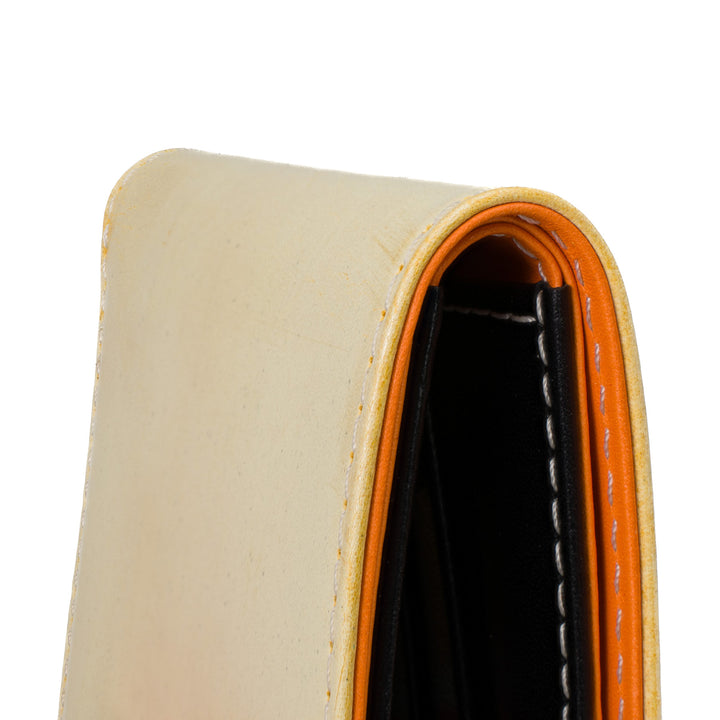 Italian Vegetable Tanned Leather Wallet | Yellow & Black | Malcolm