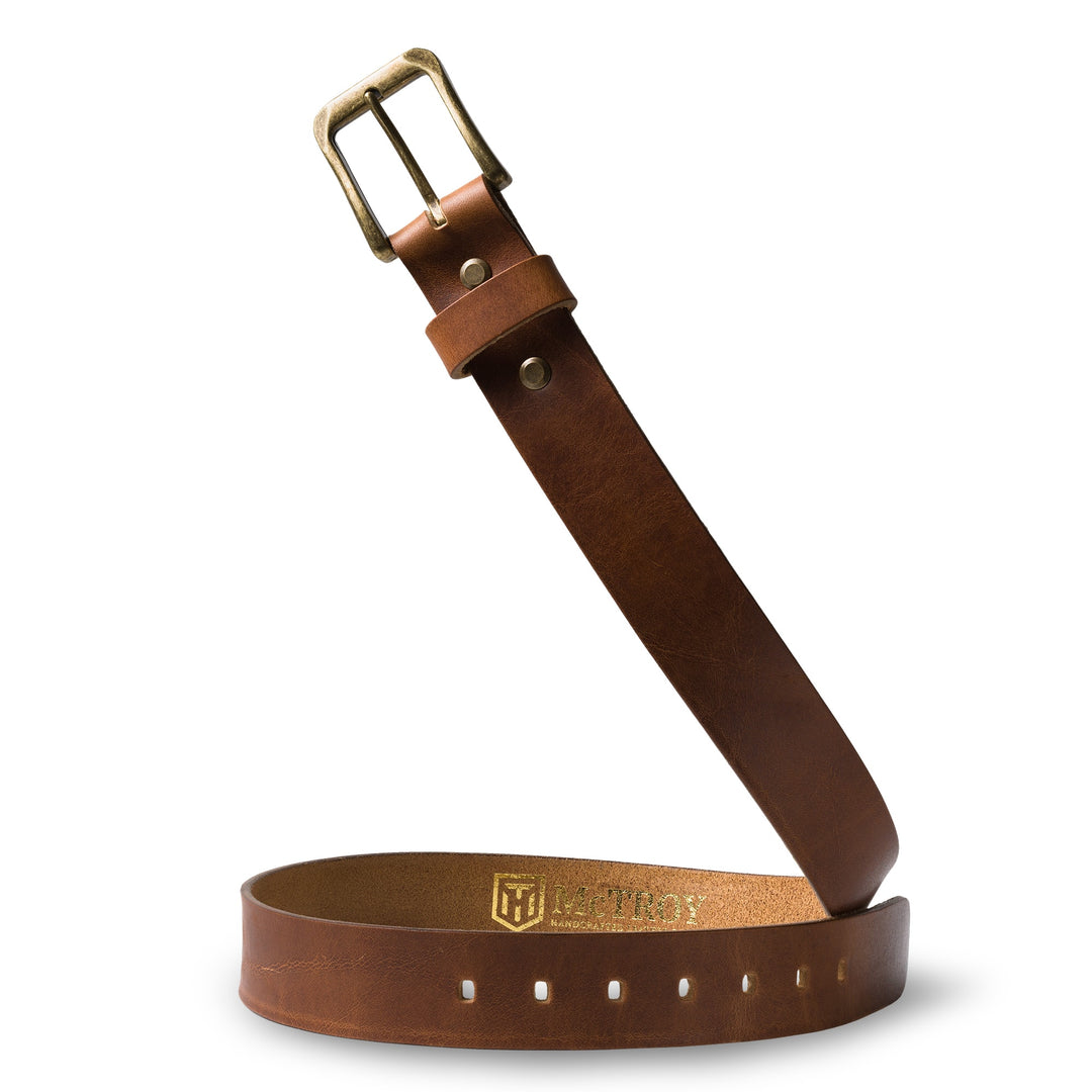 McTroy | Leather Belt | Saddle Brown