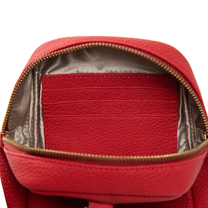 Kiara | Convertible Strap Mini Backpack & Crossbody Bag | Red