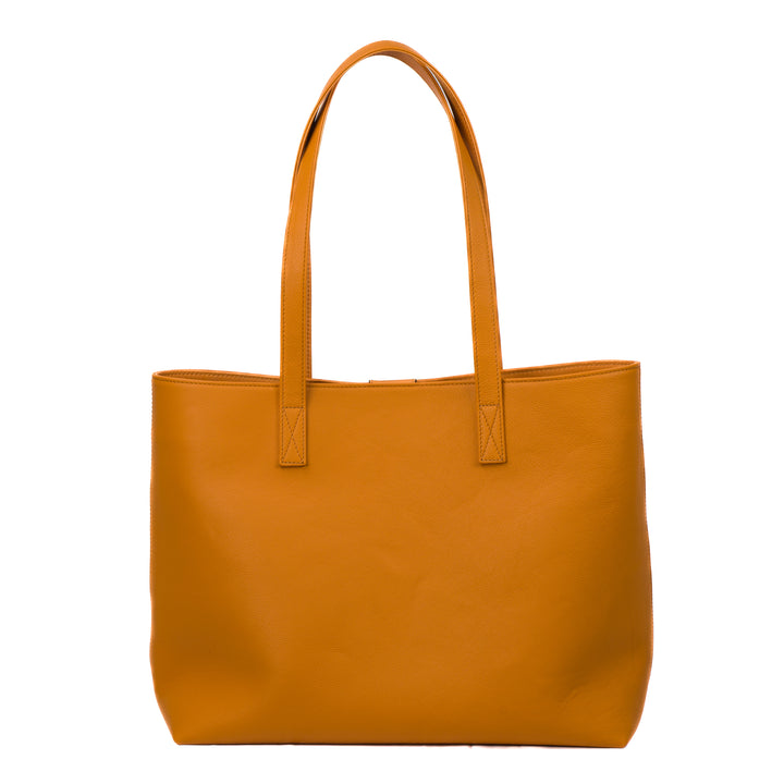 Leather Tote | Sharon | Pebbled Taba