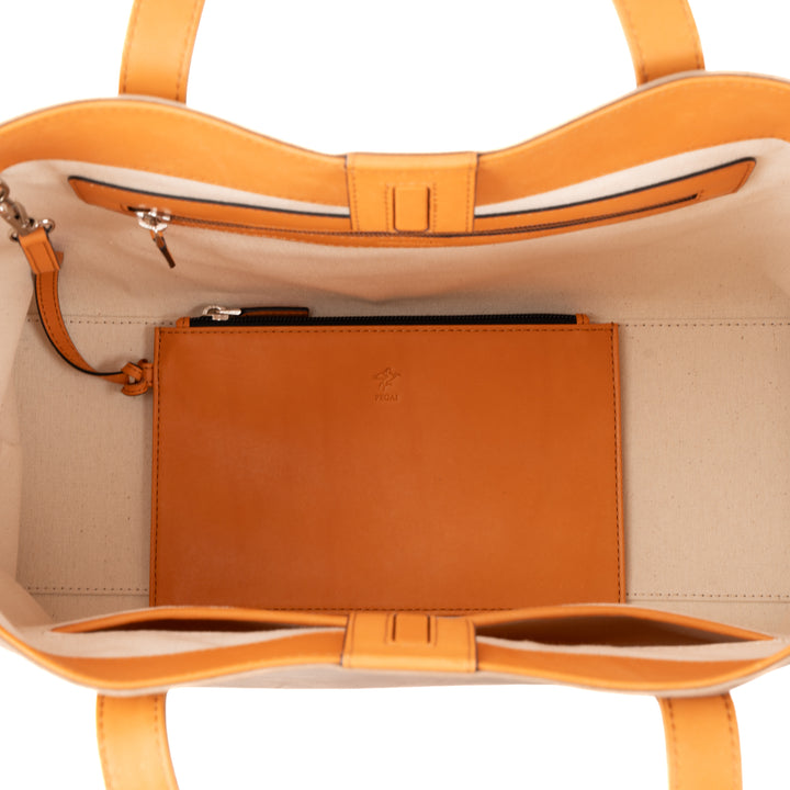 Leather Tote | Sharon | Tan