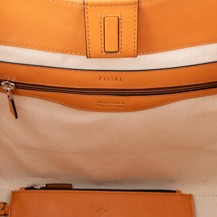 Leather Tote | Sharon | Pebbled Brown