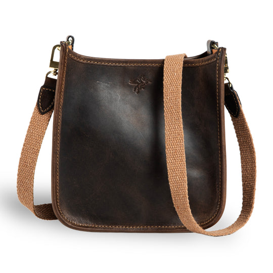 Spring | Hobo Crossbody Bag | Dark Brown w/ Gold Hardware