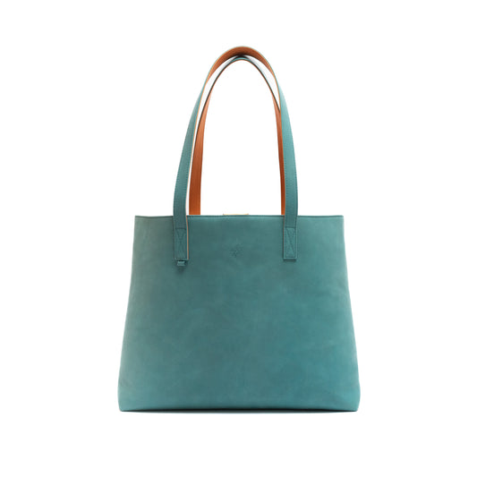 Leather Tote | Sharon | Turquoise