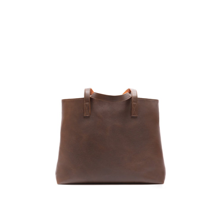 Leather Tote | Sharon | Pebbled Brown