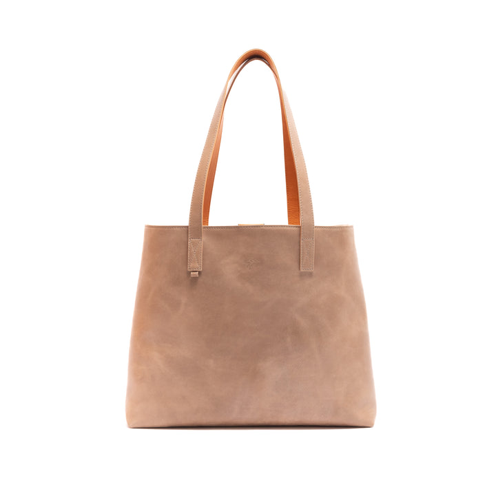 Leather Tote | Sharon | Tan