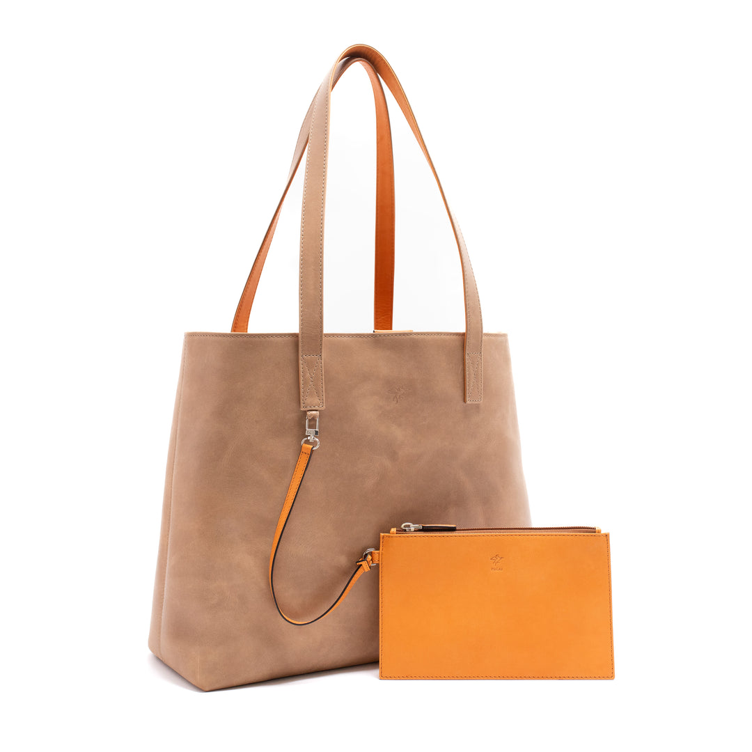 Leather Tote | Sharon | Tan