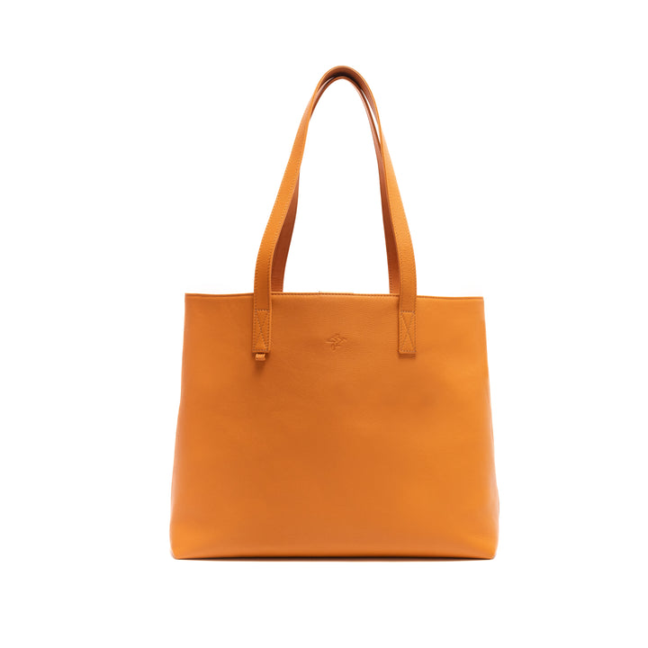 Leather Tote | Sharon | Pebbled Taba