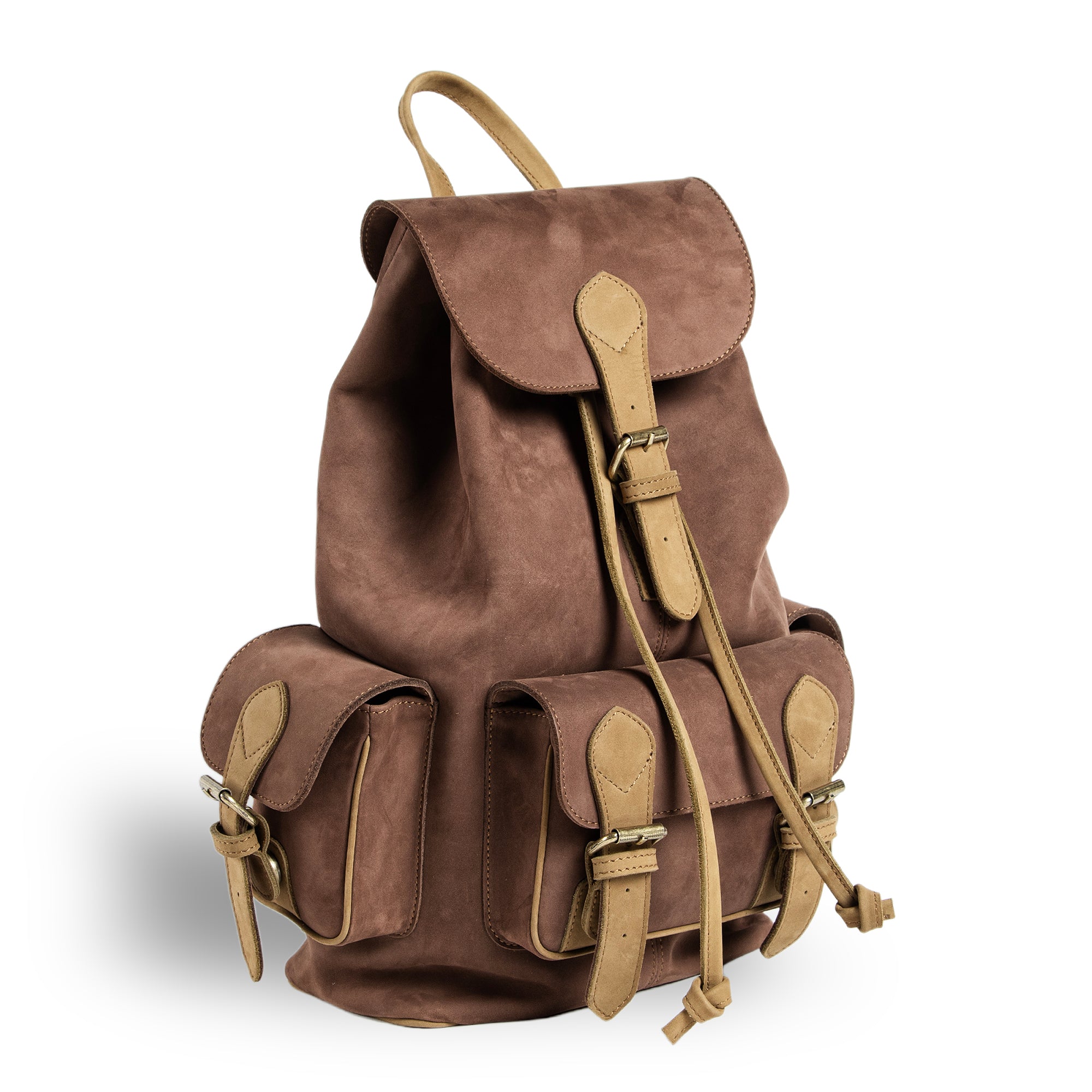 Leather shop backpack sale