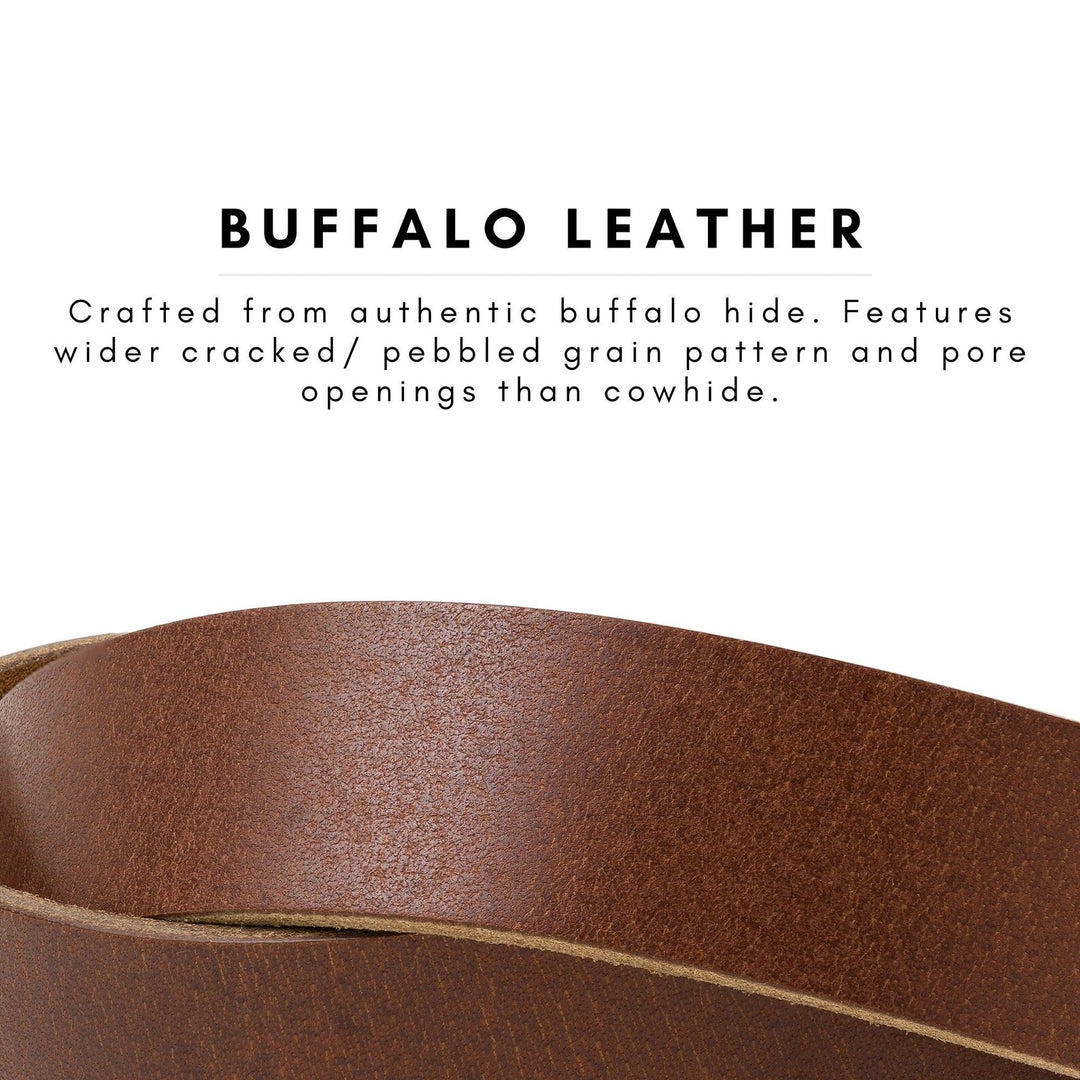 Buffalo Leather Belt | Saddle Brown