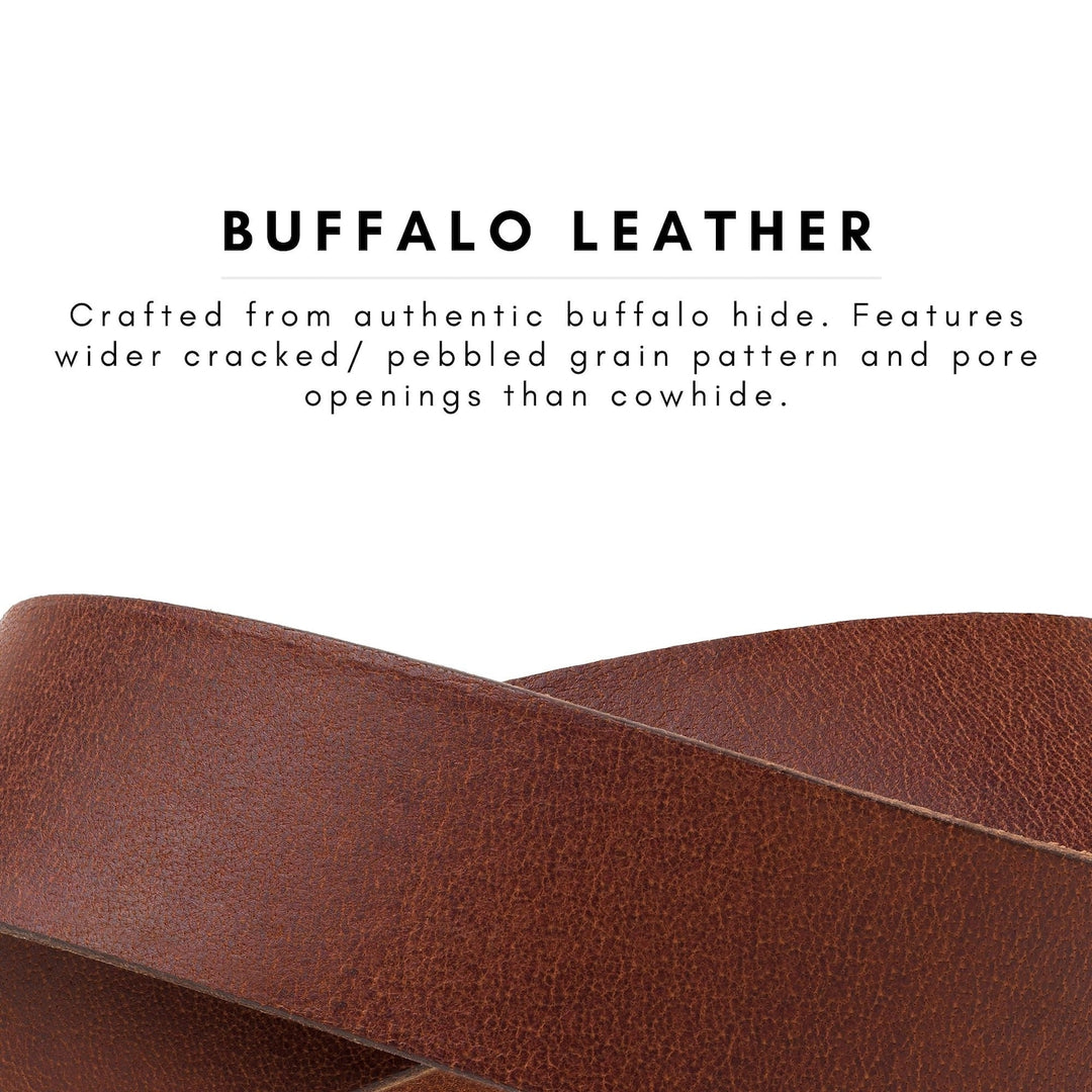 Buffalo Leather Belt | Rustic Brown