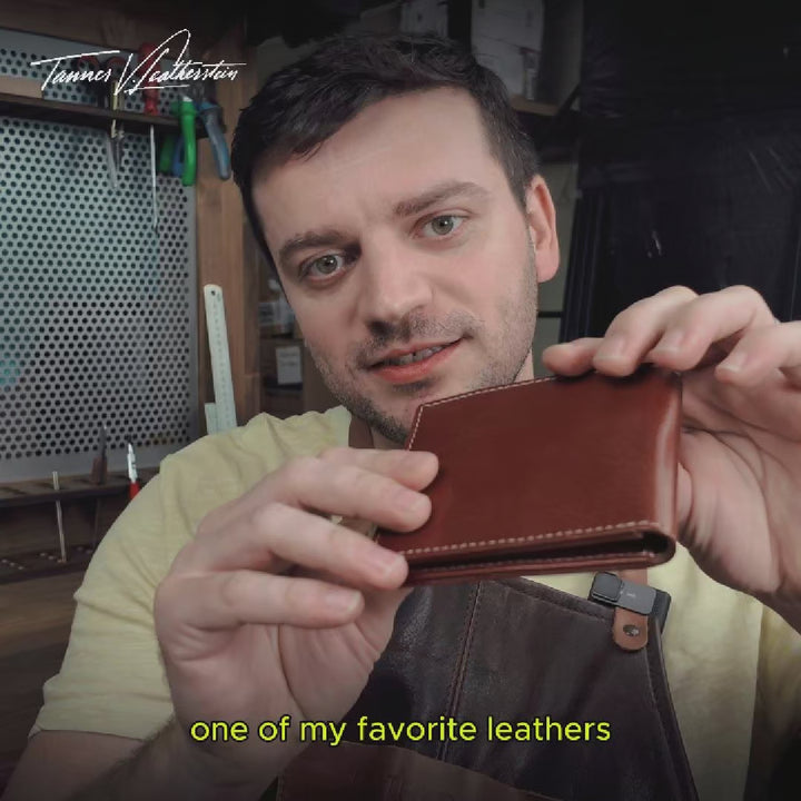 Italian Vegetable Tanned Leather Wallet | Rum [Classic Edition] | Malcolm