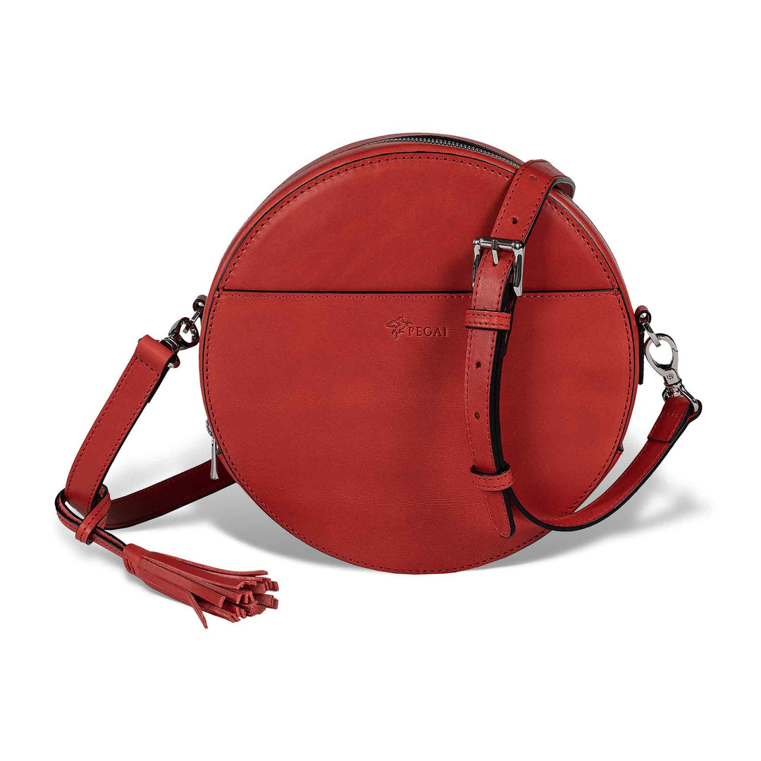 Circle | Crossbody Bag | Amber w/ Nickel Hardware
