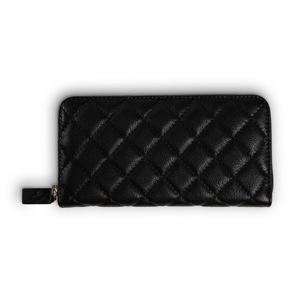 chanel wallet black leather