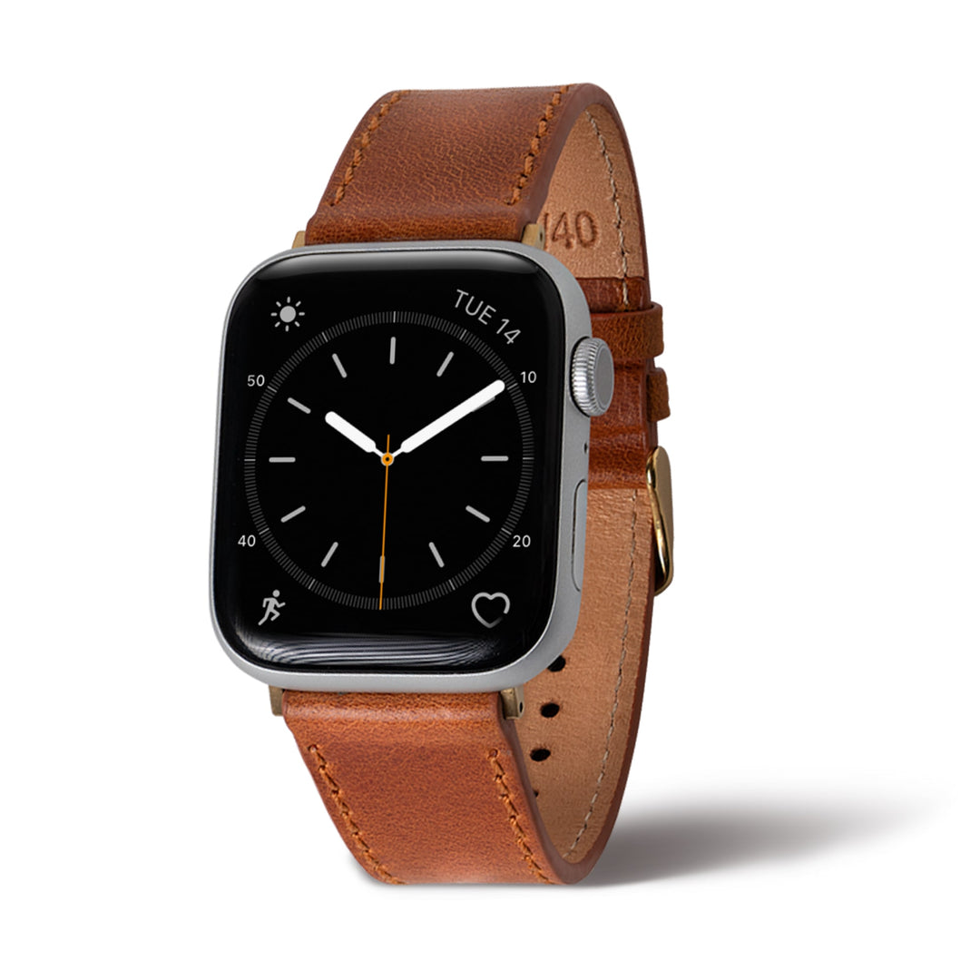 addison leather apple watch band whiskey