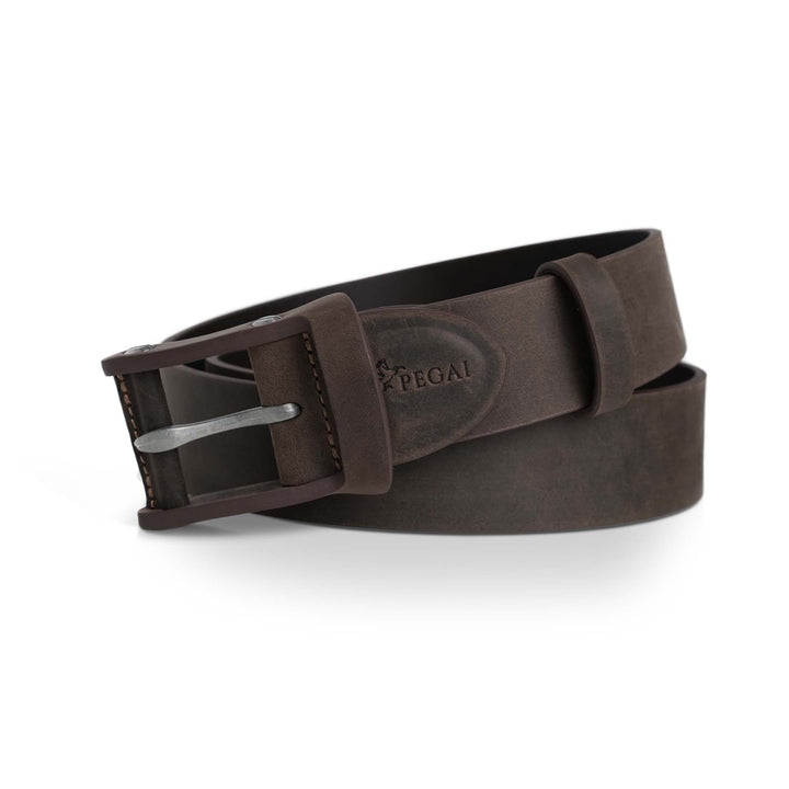 boone distressed leather belt chestnut