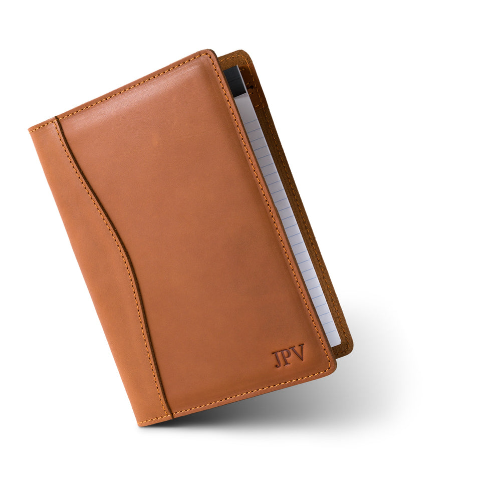 eriksen leather junior legal padfolio cognac brown