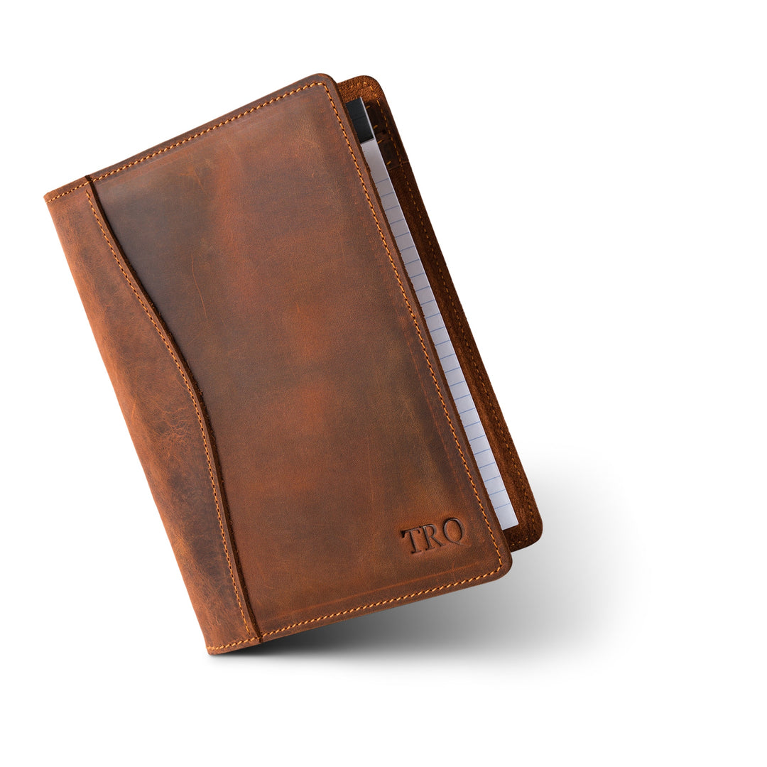 Eriksen leather junior legal padfolio mahogany