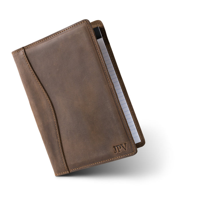 eriksen leather junior legal padfolio sand